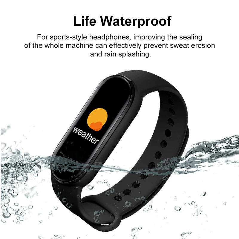 M6 Smart Watch Fitness Tracker with Heart Rate & BP Monitor