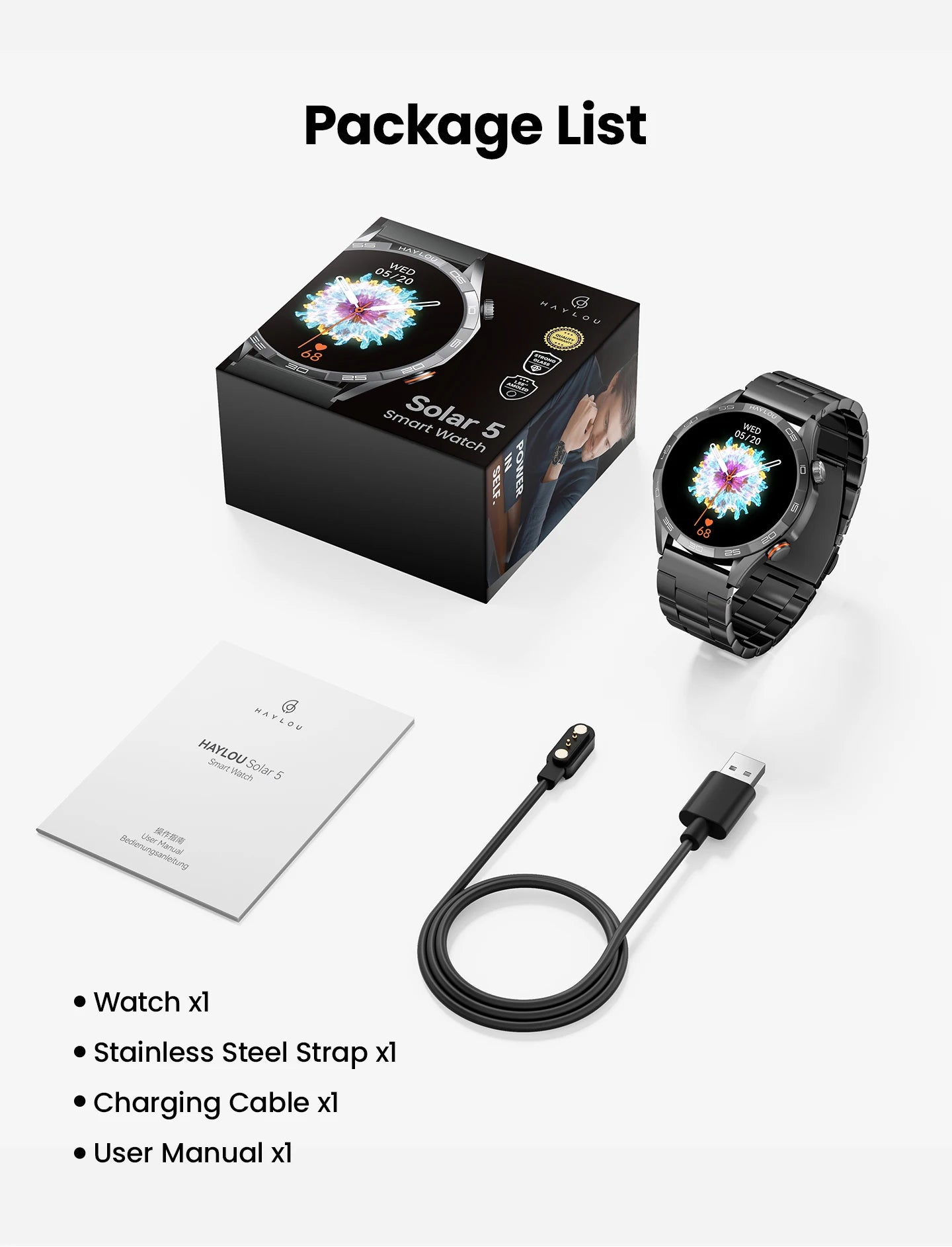 Solar 5 Voice Calling Smartwatch